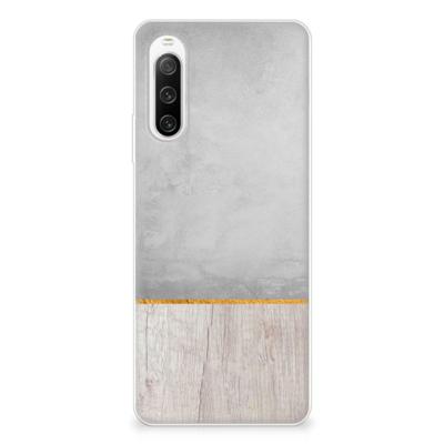Sony Xperia 10 IV | Bumper Hoesje | Wood Concrete