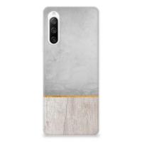 Sony Xperia 10 IV | Bumper Hoesje | Wood Concrete