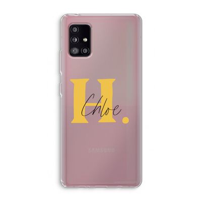 Amber Script: Samsung Galaxy A51 5G Transparant Hoesje