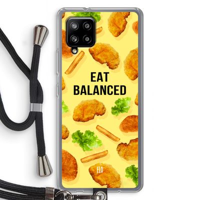 Eat Balanced: Samsung Galaxy A42 5G Transparant Hoesje met koord