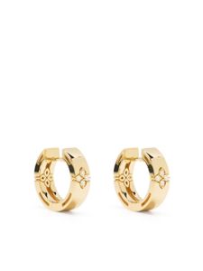 Roberto Coin boucles d'oreilles Love in Verona en or 18ct serties de diamants - Jaune