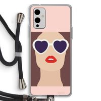 Red lips: OnePlus 9 Transparant Hoesje met koord