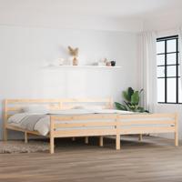 Bedframe zonder matras massief hout 200x200 cm