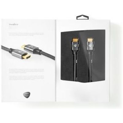 Nedis CVTB35000GY50 HDMI kabel 1m HDMI Type A (Standaard) Zwart