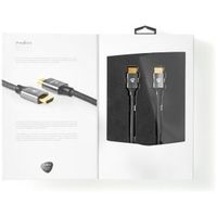 Ultra High Speed HDMI-Kabel | HDMI-Connector - HDMI-Connector | Gun Metal Grey | Gevlochten