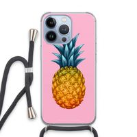 Grote ananas: iPhone 13 Pro Transparant Hoesje met koord