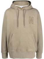 Norse Projects hoodie en coton biologique à patch logo - Vert - thumbnail