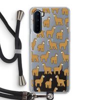 Alpacas: OnePlus Nord Transparant Hoesje met koord