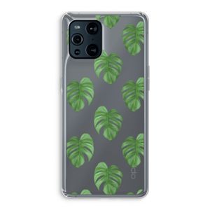 Monstera leaves: Oppo Find X3 Pro Transparant Hoesje