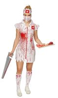 Kostuum Zombie nurse 4-delig - thumbnail