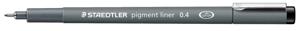 Staedtler pigment liner fineliner, ronde punt, schrijfbreedte 0,4 mm, zwart