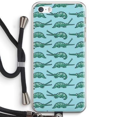 Kroko: iPhone 5 / 5S / SE Transparant Hoesje met koord