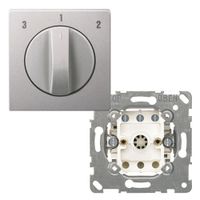 Merten ventilatorschakelaar 3-1-2 aluminium