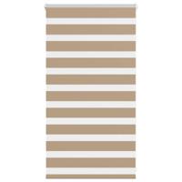 VidaXL Zebra blind 80x100 cm stofbreedte 75,9 cm polyester zandbruin