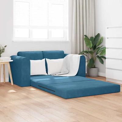 ligbed 2-in-1 Blauw 148x71x83 cm Fluwelen