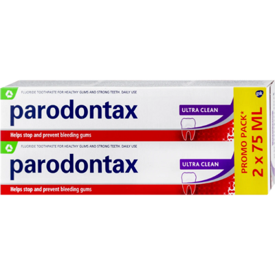 Parodontax Ultra Clean Tandpasta - 2 x 75 ml - Promo Pack Parodontax Ultra Clean Tandpasta - 2 x 75 ml - Promo Pack