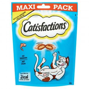 Catisfactions met zalm kattensnack maxi pack 4 x 180 g