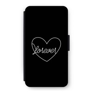 Forever heart black: iPhone 11 Pro Flip Hoesje