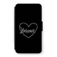 Forever heart black: iPhone 11 Pro Flip Hoesje