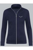 TRIGEMA Slim Fit Dames Sweatjacket Marine, Effen