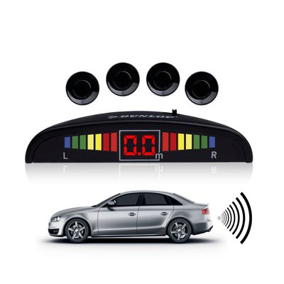 Dunlop Parkeersensoren 12V - Auto Gadget - LED-Indicatoren en Alarm 78dB - 4 Sensoren - 220 x 50 x 360 mm - Zwart