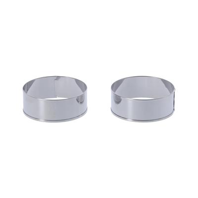 Metaltex bakringen 8.5x3.2 cm 2 stuks rvs