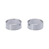 Metaltex bakringen 8.5x3.2 cm 2 stuks rvs