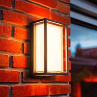 Brandon LED wandlamp - 12W 1200lm - 3000K warm wit - IP54 waterdicht - Zwart - Binnen en buiten - Wandlantaarn - Modern en klassiek