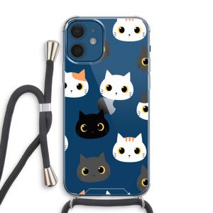 Katten: iPhone 12 Transparant Hoesje met koord