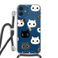 Katten: iPhone 12 Transparant Hoesje met koord