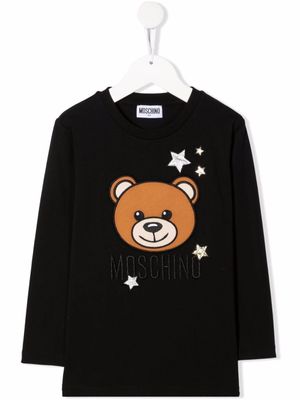 Moschino Kids t-shirt à motif Teddy Bear - Noir