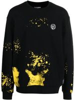 Plein Sport sweat à effet taches de peinture - Noir