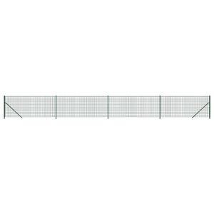 The Living Store Gaashekwerk Groen 1.1 x 10 m (H x L) - 75 x 50 mm - Staal met PVC-coating