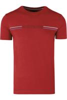 Tommy Hilfiger Regular Fit T-Shirt ronde hals rood, Effen