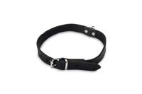Beeztees Beeztees Halsband Hond Leer Zwart 23-28 cm x 10mm