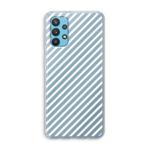 Strepen zwart-wit: Samsung Galaxy A32 4G Transparant Hoesje