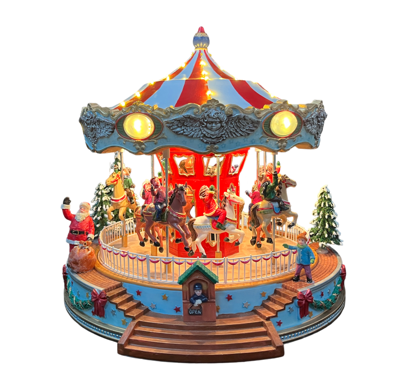 Carrousel Met Kerstman - Oosterik home