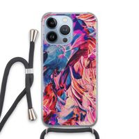 Pink Orchard: iPhone 13 Pro Transparant Hoesje met koord