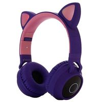 Opvouwbare Bluetooth Cat Ear-hoofdtelefoon voor kinderen (Geopende verpakking - Bevredigend) - Paars