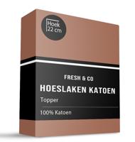 Topper Hoeslaken - Katoen - Verkoelend - 140x200 cm - Keuze Uit Meerdere Kleuren - Fresh and Co - Dekbed-Discounter.nl