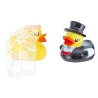 Cepewa Bruidegom en Bruid badeendjes set - rubber - 5 cm - Huwelijk