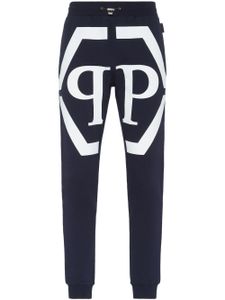 Philipp Plein pantalon de jogging à logo imprimé - Bleu