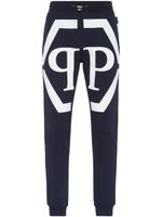 Philipp Plein logo-print track pants - Bleu - thumbnail