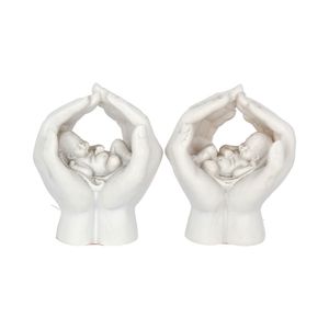 Nemesis Now - Beeld Baby in Handen (2 stuks) - 11 cm