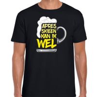 Wintersport verkleed t-shirt voor heren - apres ski bier - zwart - winter outfit - thumbnail