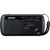 Lenco MCR-113BK - Tragbares Notfall Kurbelradio Noodradio Zwart
