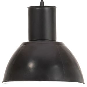VidaXL Hanglamp rond 25 w e27 28,5 cm zwart