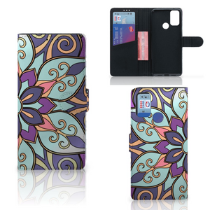 Alcatel 1S (2021) Hoesje Purple Flower