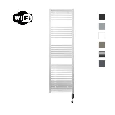 Elektrische Radiator Sanicare HWV Met Wifi 172x45 cm Wit 920W Met Thermostaat Zwart Rechtsonder Sanicare