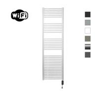 Elektrische Radiator Sanicare HWV Met Wifi 172x45 cm Wit 920W Met Thermostaat Zwart Rechtsonder Sanicare